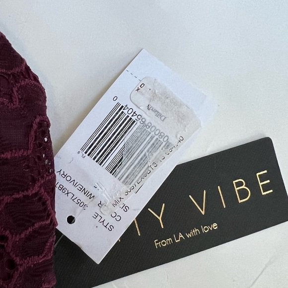 City Vibe Mock Neck Lace-Up Back Lace Top
with Floral Skirt Two-Piece Dress NWT - Picture 8 of 15